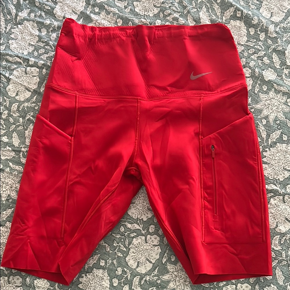 Nike Red Dry Fit Biker Shorts